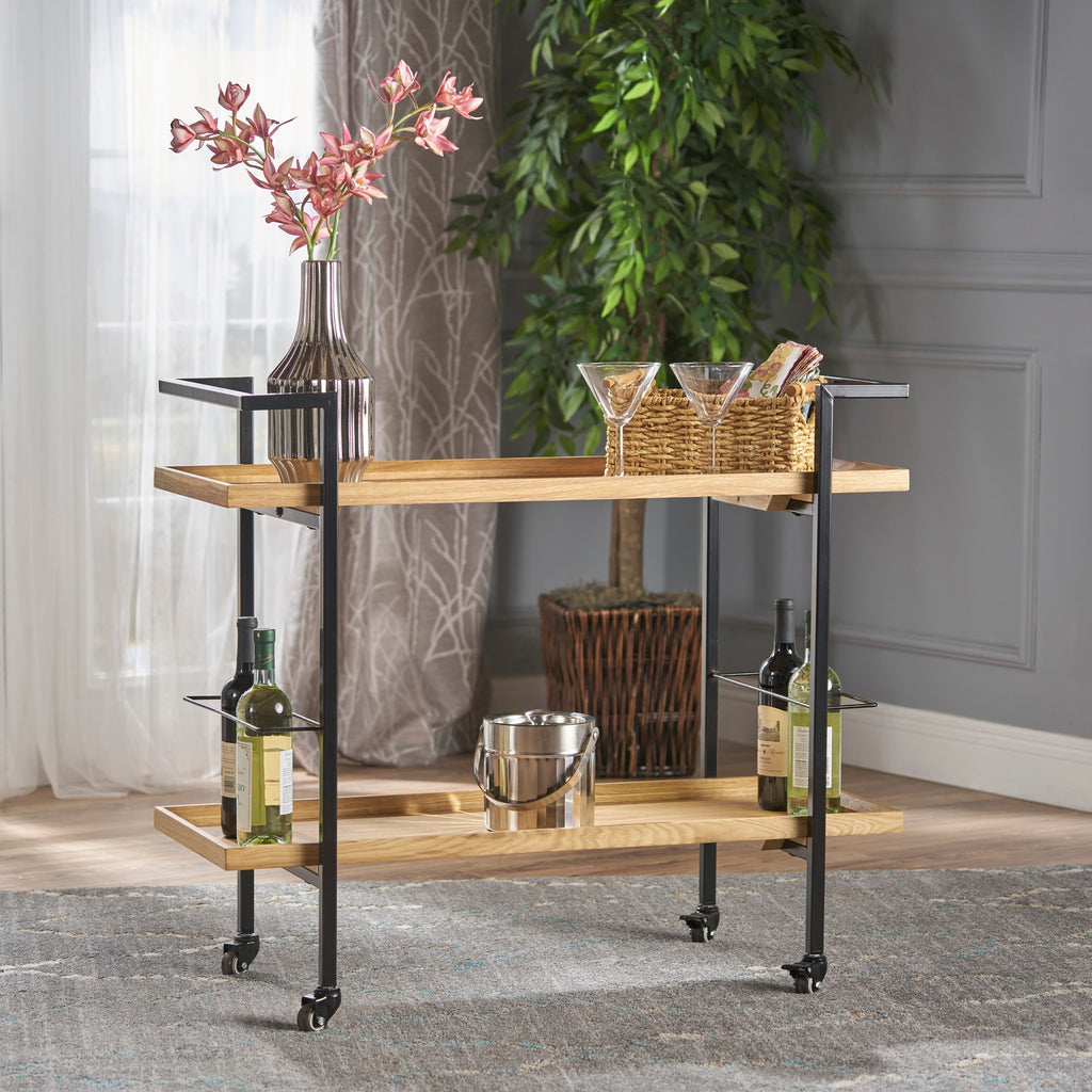 Christopher Knight Home Gerard Industrial Wood Bar Cart by